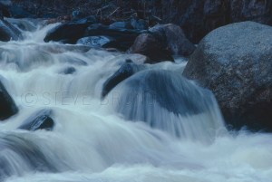 Parker Creek moves swiftly through it's canyon