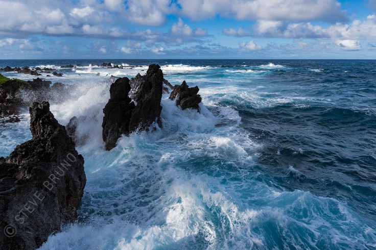 waves, lava, Hawaii, Pacific Ocean, Steve Bruno