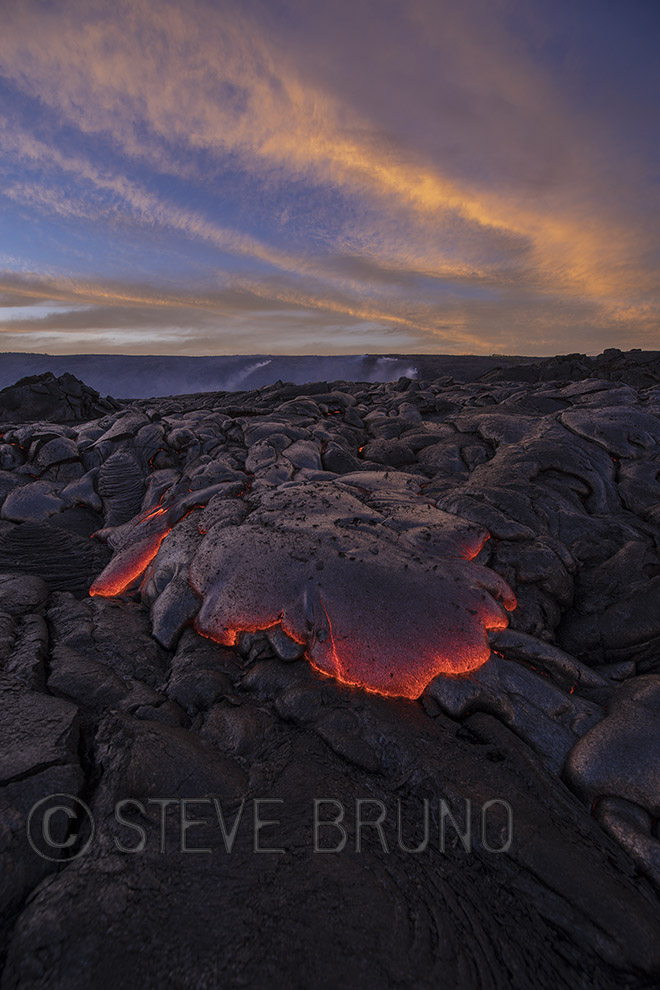 Hawaii, sunset, lava, Steve Bruno