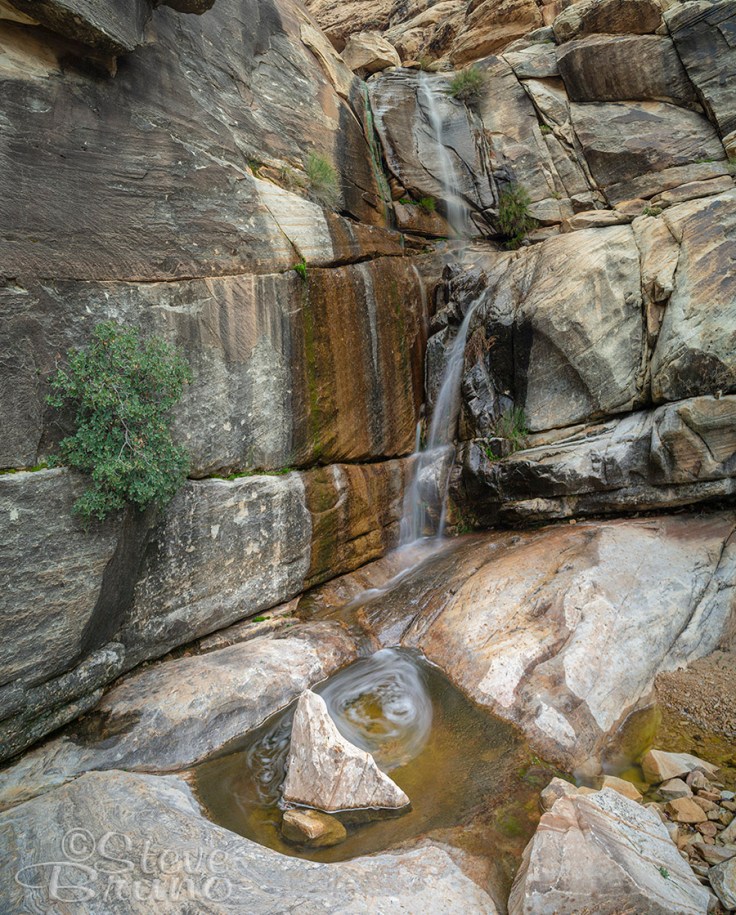 waterfall, red rock canyon, nevada, las vegas, Steve Bruno