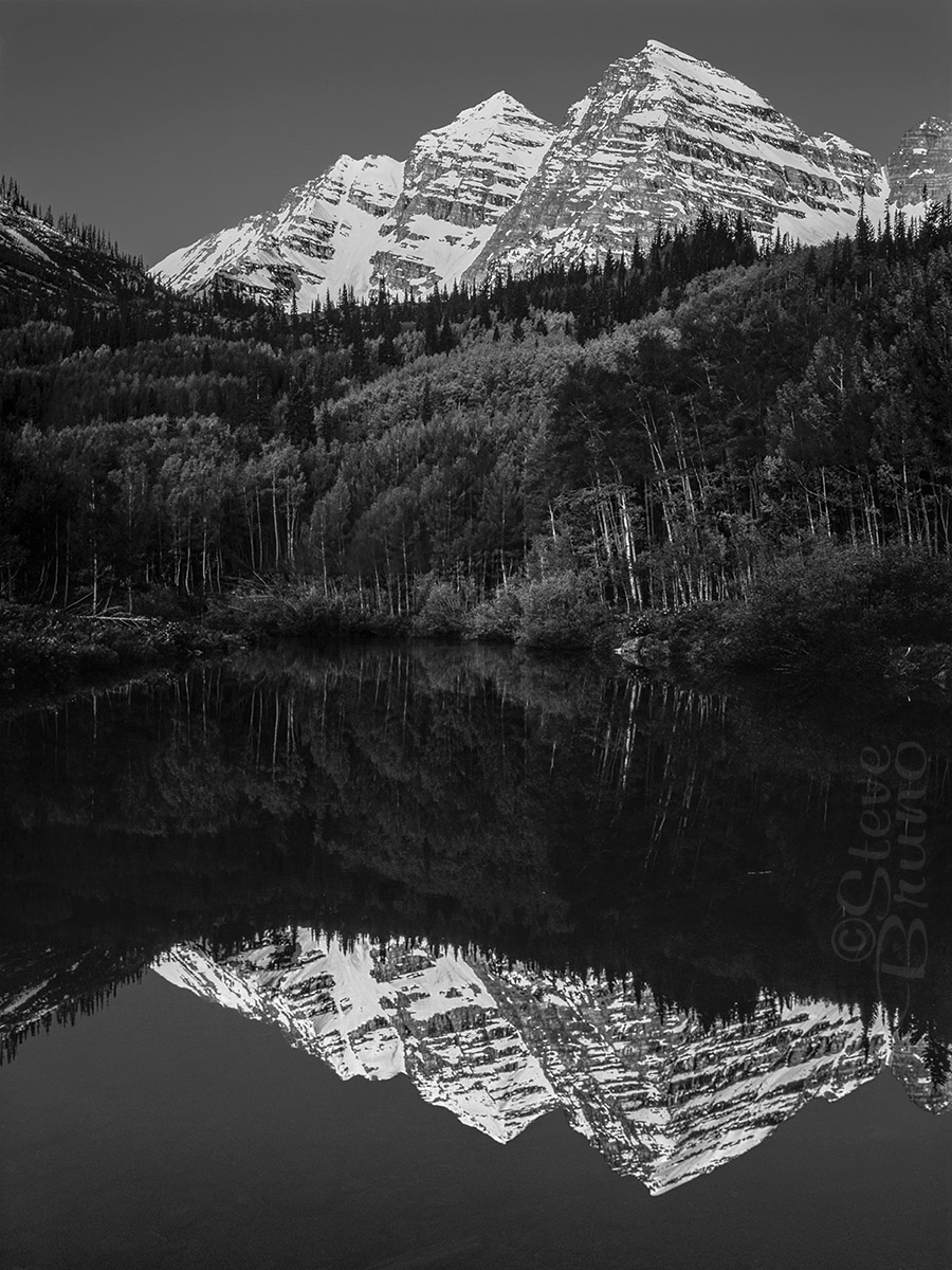 Colorado, reflection, Maroon Bells, Steve Bruno